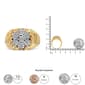 Haus of Brilliance 1/3ctw. Floral Diamond Cluster Statement Ring - image 6