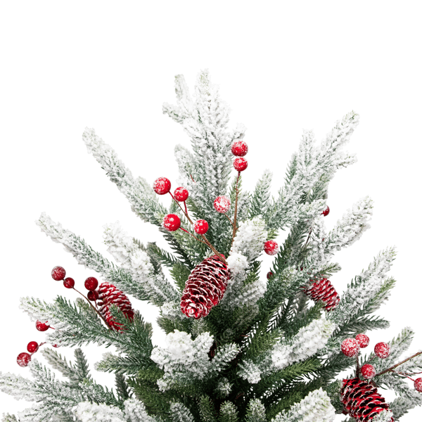 Northlight Real Touch™ 6.5ft. Flocked Grove Fir Christmas Tree