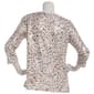 Womens Emily Daniels 3/4 Sleeve Foil Abstract Jacquard Tee - image 3