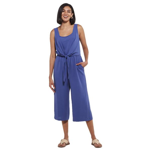 Womens Connected Apparel Sleeveless Tie Waist Jumpsuit - image 