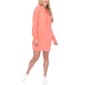 Womens White Mark Long Sleeve Solid Hoodie Sweatshirt Dress - image 3