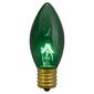 Northlight Seasonal 4pk. C9 Green Transparent Replacement Bulbs - image 1
