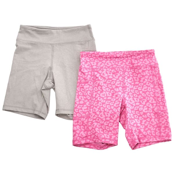 Girls (7-12) 90 Degree(R) by Reflex 2pk. Everyday Bike Shorts