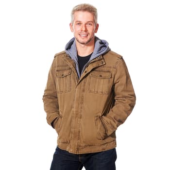 Mens Levi's® Four Pocket Zip Out Hood Military Jacket - Boscov's