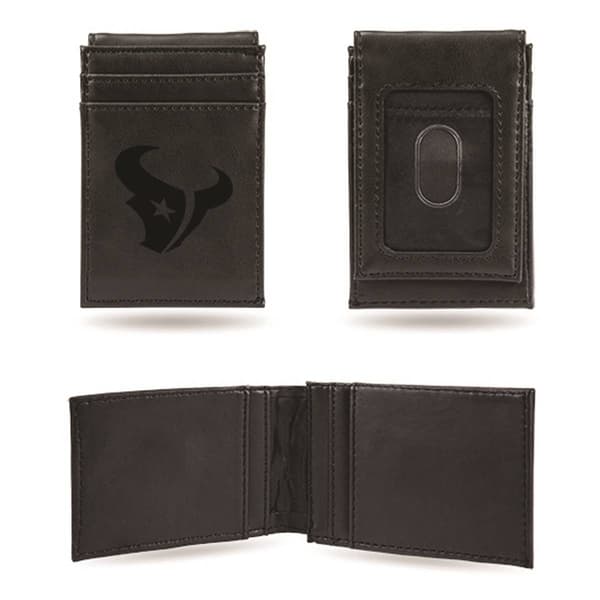 Mens NFL Houston Texans Faux Leather Front Pocket Wallet - image 