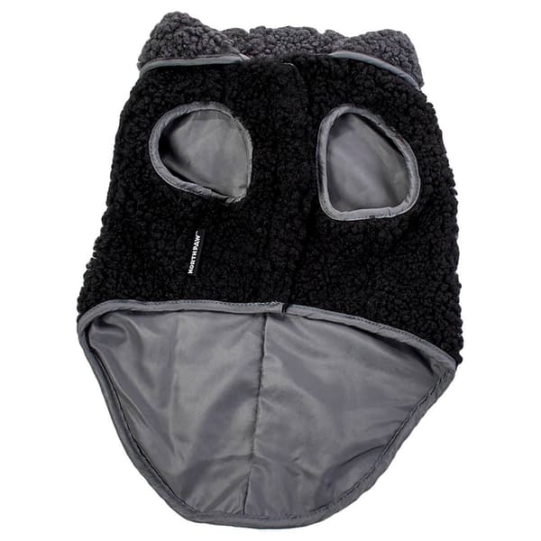 Northpaw Black Color Block Sherpa Pet Hoodie