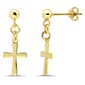 Designs by FMC Polished Cross Drop Post Earrings - image 2