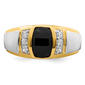 Mens Gentlemen’s Classics™ 14kt. Two Tone Onyx & 1/5 Diamond Ring - image 4