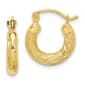Gold Classics(tm) 10kt. Fancy Small Hoop Earrings - image 1