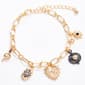 Ashley Gold-Tone Heart/Celestial Charm Chain Bracelet - image 1