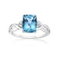 10kt. White Gold Cushion London Blue Topaz Ring - image 1