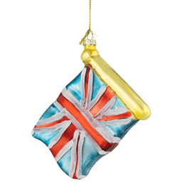 Northlight 3.5in. Union Jack Flag Glass Christmas Ornament