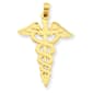 Gold Classics&#40;tm&#41; 14kt. Caduceus Disc Pendant - image 1