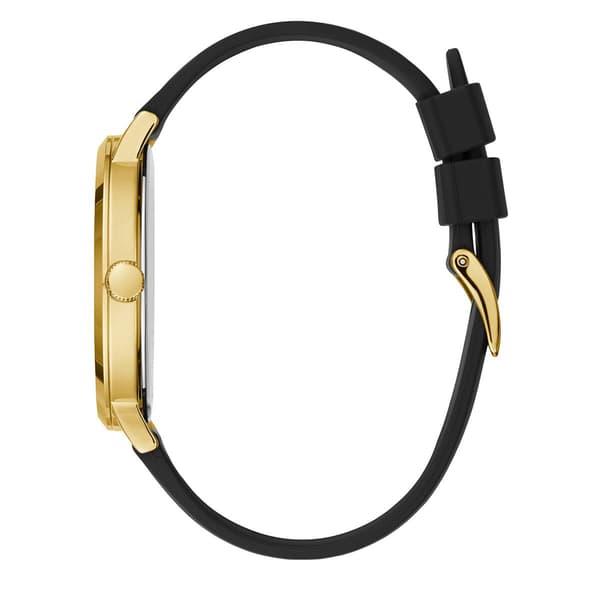 Mens Guess Polished Gold-Tone Diamond Dial Watch - U1264G1