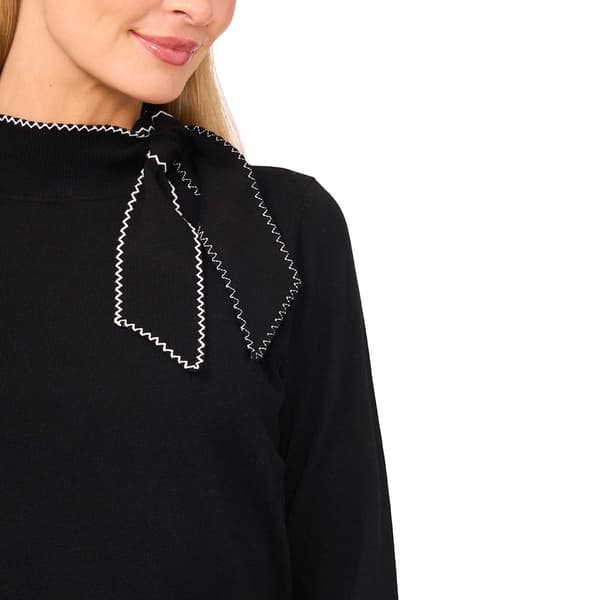 Womens Cece Long Sleeve Scarf Tie Neck Sweater