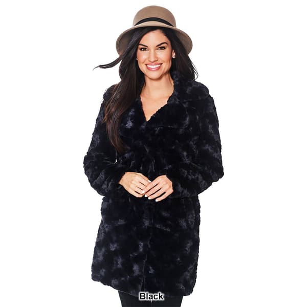 Kenneth cole black on sale faux fur coat