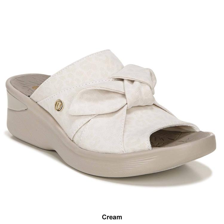 Womens BZees Smile Slide Sandals