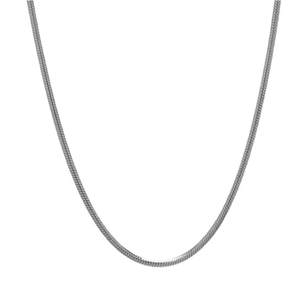 24in. Sterling Silver Round Snake Chain Necklace - image 
