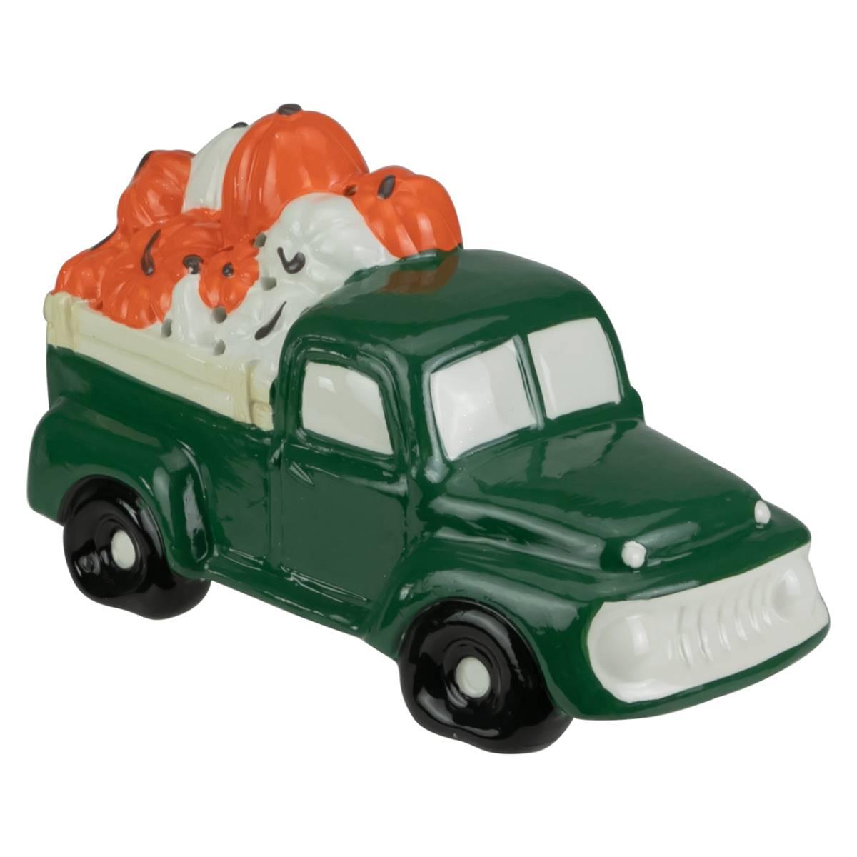 Northlight Seasonal 9.5in. LED Green Ceramic Truck Décor