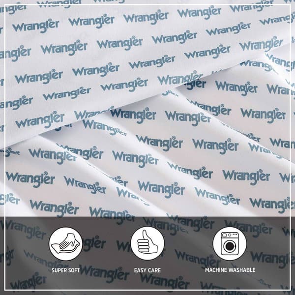 Wrangler Stamped Logo Microfiber Sheet Set