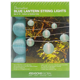 10-Light Blue Lantern String Lights