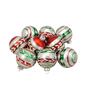 Northlight Seasonal 9ct. Striped Glitter Christmas Ornaments - image 1