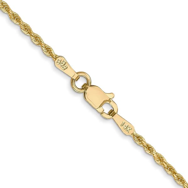 Unisex Gold Classics&#40;tm&#41; 1.50mm. 14k Diamond Cut Rope 14in. Necklace - image 