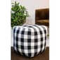 Checkered Nocturn Pouf Ottoman - image 1