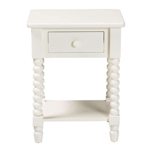 Baxton Studio Raynera End Table with Bobbin Legs