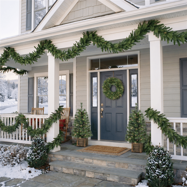 Puleo International 100ft. Artificial Green Spruce Garland