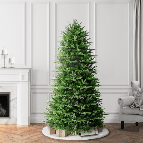Puleo International 6.5ft. Pre-Lit Fraser Fir Slim Christmas Tree