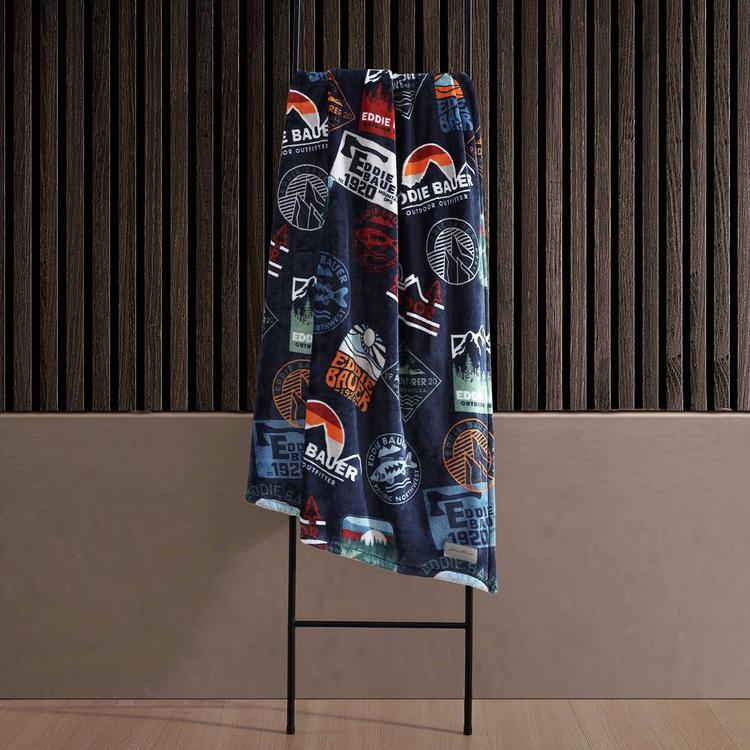 Eddie Bauer Stamps Ultra Soft Plush-Fleece Blanket