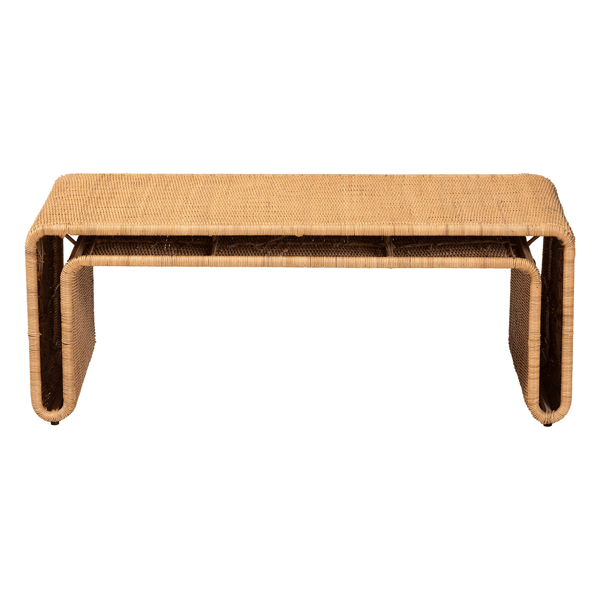 bali & pari Nevada Bohemian Light Honey Rattan Coffee Table