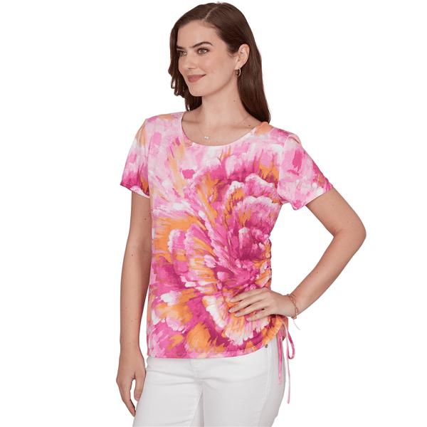 Womens Ruby Rd. Hothouse Florals Watercolor Floral Blouse