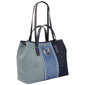 True Religion Frayed Denim Horseshoe Tote With Removable Wristlet - image 3