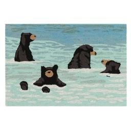 Liora Manne(tm) Frontporch Bathing Bears Indoor/Outdoor Accent Rug