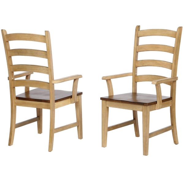 Besthom Brook Distressed Two-Tone Arm Chairs - Set of 2