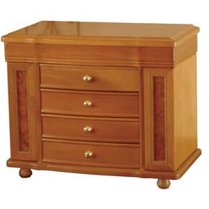 Mele & Co. Josephine Jewelry Box in Oak Finish