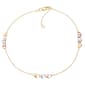 Gold Classics™ Tri-Color Gold Triple Hollow Heart Station Anklet - image 2