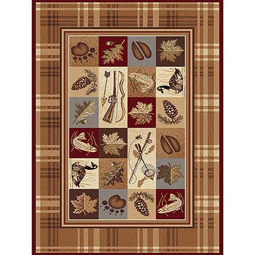 Tayse Nature Plaid Outdoors Lodge Area Rug - Multi - image 