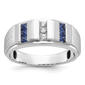 Mens Gentlemens Classics(tm) 14kt. White Gold Created Sapphire Ring - image 1