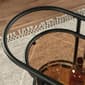 Sauder Coral Cape Modern Metal & Glass Bar Cart - image 3