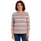 Plus Size Hasting & Smith 3/4 Sleeve Stripe Side Slit Tee - image 2