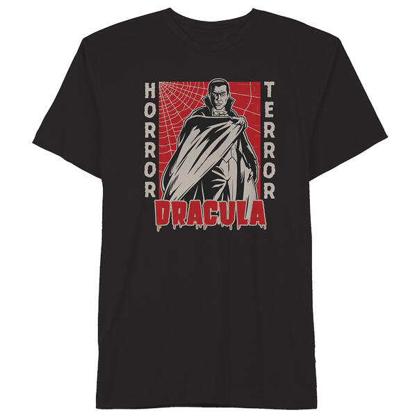 Young Mens Dracula Short Sleeve Graphic Tee - image 