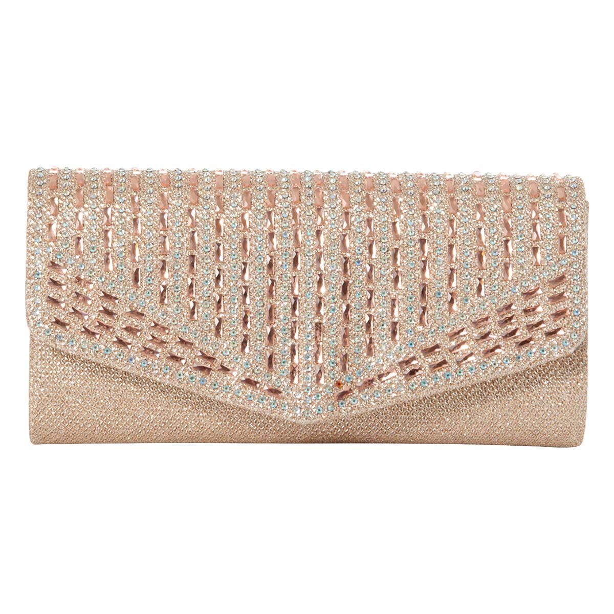 D’Margeaux Glitter Envelope Clutch Evening Bag
