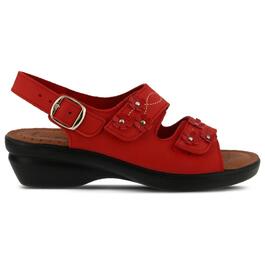 Womens Flexus&#174; By Spring Step Ceri Wedge Sandals - Red