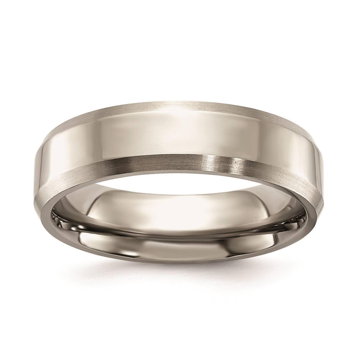 Mens Endless Affection™ Highly Polished 6mm Beveled Edge...