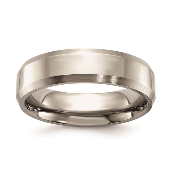 Mens Endless Affection(tm) Highly Polished 6mm Beveled Edge Band