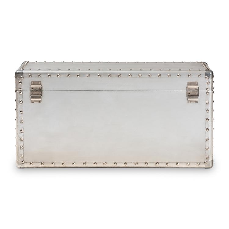 Baxton Studio Serge Metal Storage Trunk