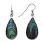 Marsala Fine Silver Plated Ablaone Tear Drop Earrings - image 1